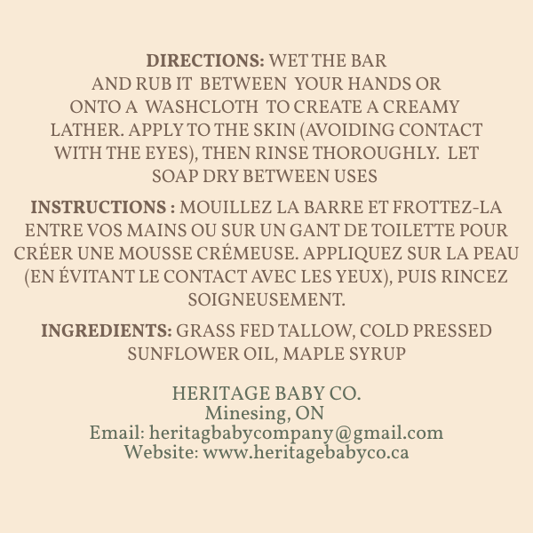 Tallow Soap - Naturally Unscented