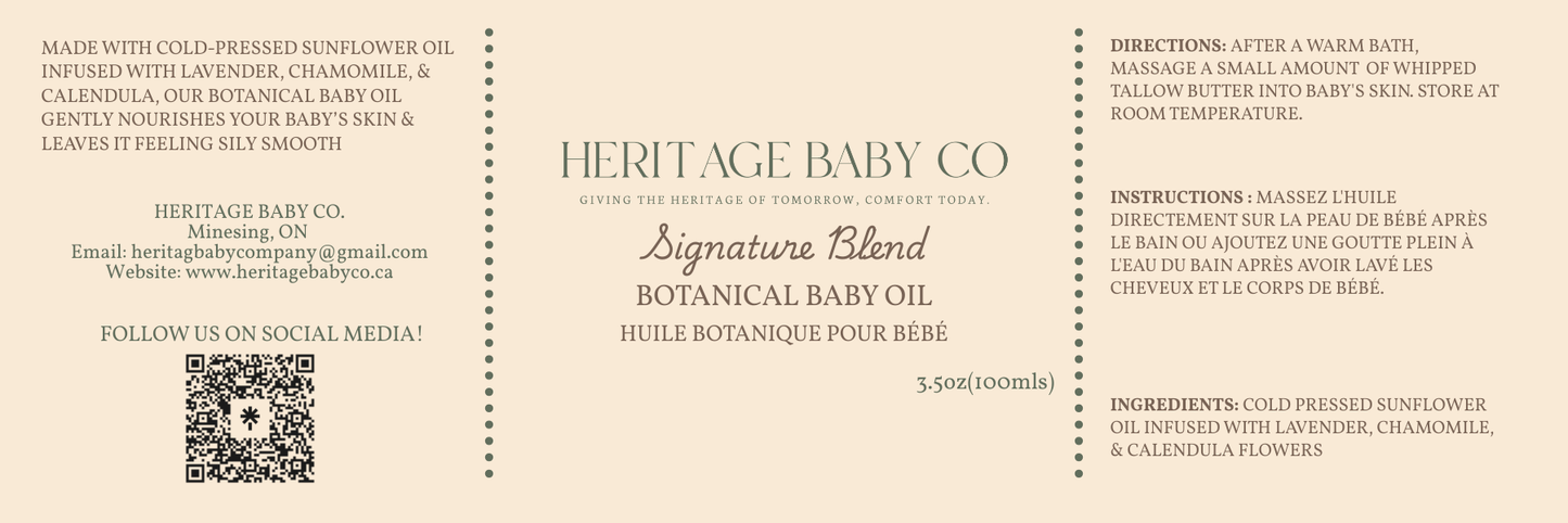 Botanical Baby Oil - Signature Blend