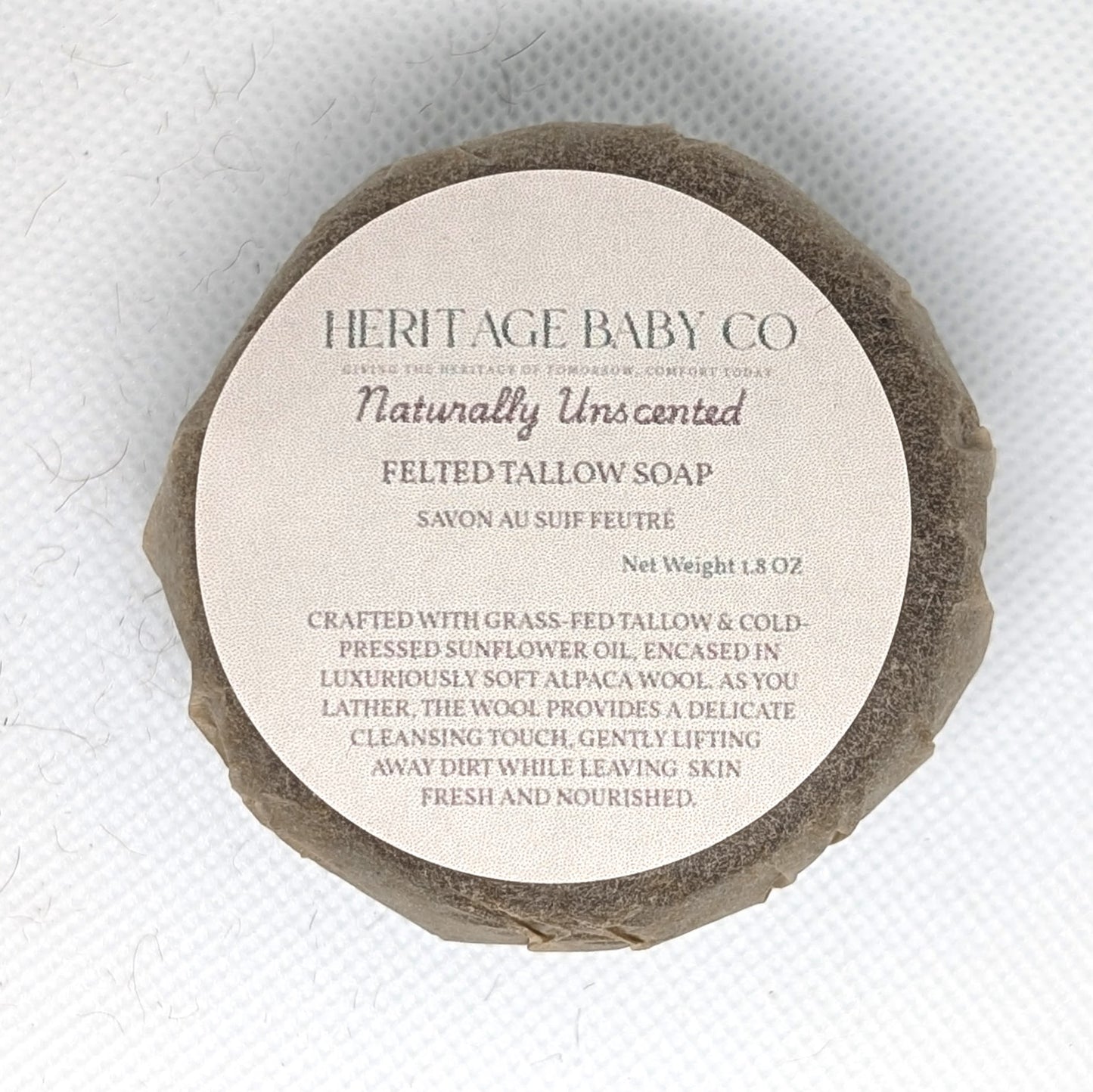 Felted Tallow Soap - Naturally Unscented