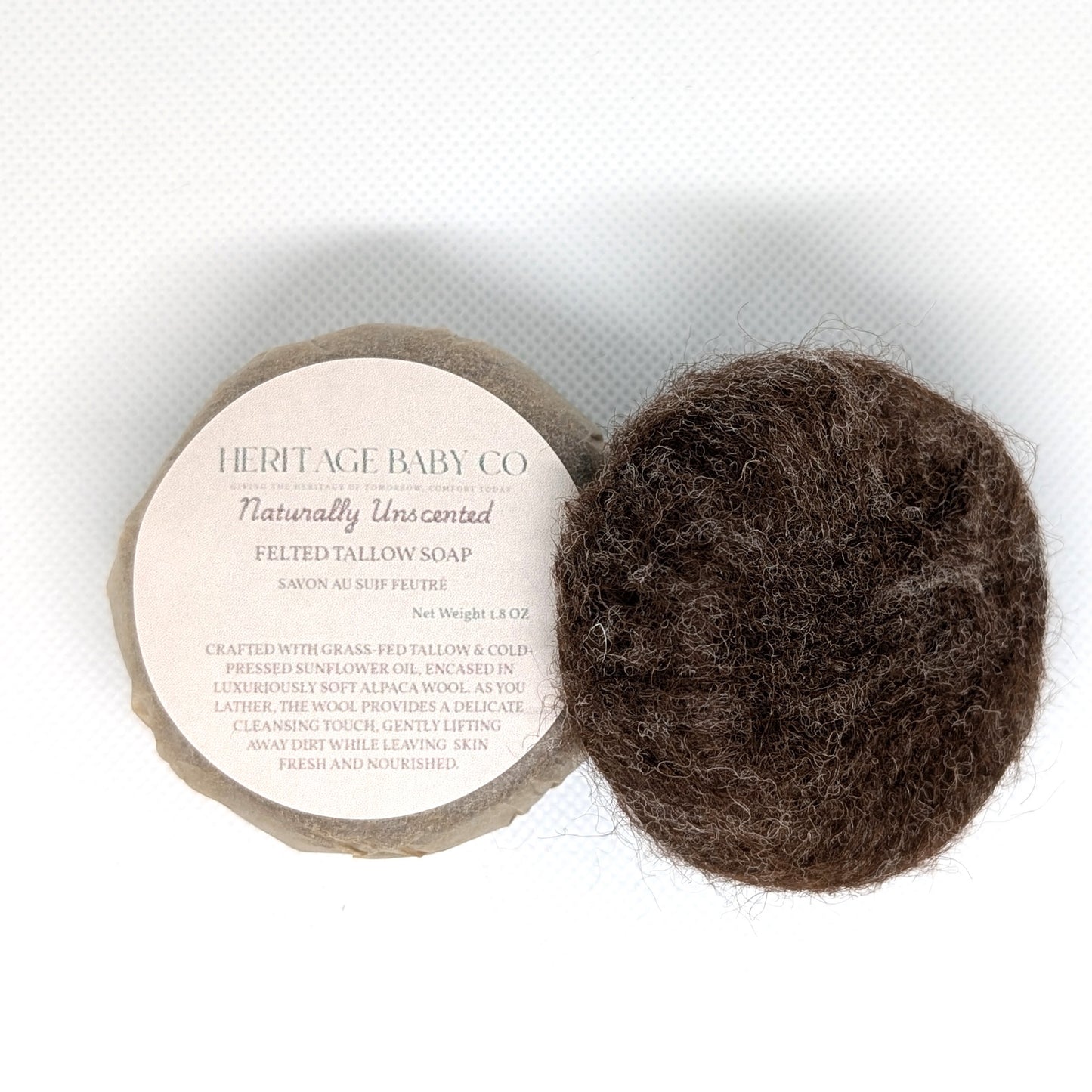 Felted Tallow Soap - Naturally Unscented